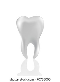 Tooth Vector Isolated on white