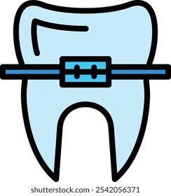 Zahn-Vektorlinie Gefülltes Symboldesign