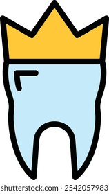 Línea de Vector de dientes llena de diseño de iconos
