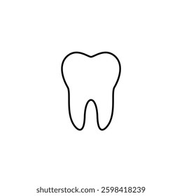 Tooth vector line icon icons design
