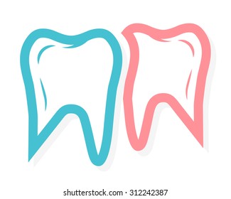 Tooth vector logo for dental clinic
