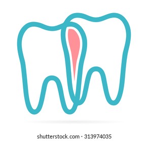 Tooth vector logo for dental clinic
