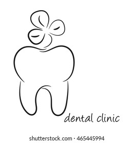 Tooth vector. Logo for dental clinic.