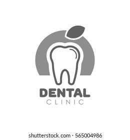 Tooth vector logo for dental clinic template.