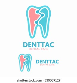 Tooth vector logo template.