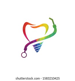 Tooth vector logo template for dentistry or dental clinic and health products.	