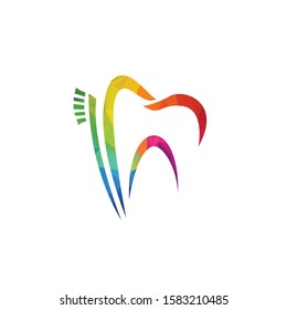 Tooth vector logo template for dentistry or dental clinic and health products.	