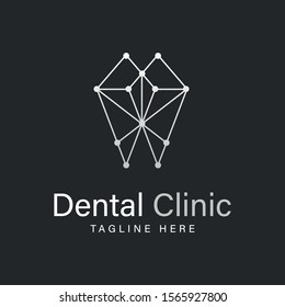 Tooth vector logo template. Medical design. Dentist office icon. Oral care dental and clinic logo design