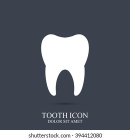 Tooth vector logo template. Medical design. Dentist office icon. Oral care dental and clinic