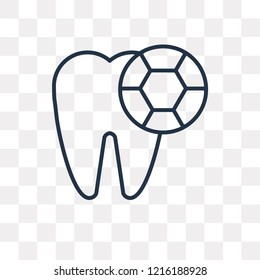 Tooth vector outline icon isolated on transparent background, high quality linear Tooth transparency concept can be used web and mobile