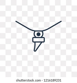 Tooth vector outline icon isolated on transparent background, high quality linear Tooth transparency concept can be used web and mobile