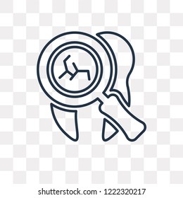 Tooth vector outline icon isolated on transparent background, high quality linear Tooth transparency concept can be used web and mobile