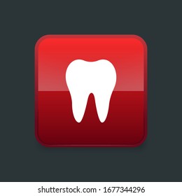 Tooth vector silhouette. Tooth Icon Vector.