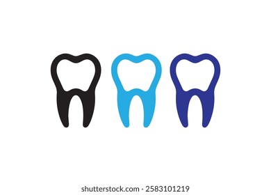 tooth vector silhouette isolated in white background