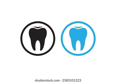 tooth vector silhouette isolated in white background