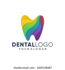 Tooth with a wave silhouette in it. Creative and modern design