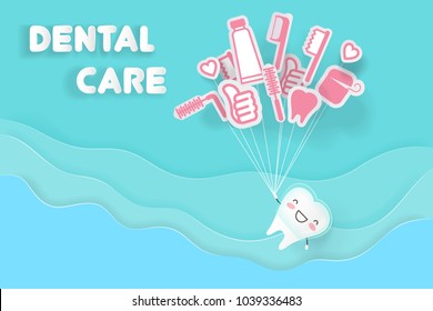 tooth wear invisible braces with dental care on the blue background