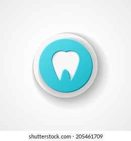 Tooth web icon on white background