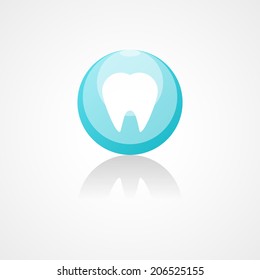 Tooth web icon on white background