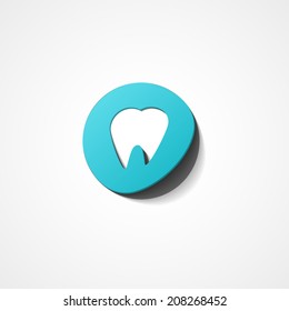 Tooth web icon on white background