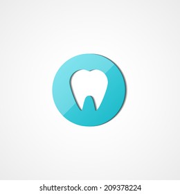 Tooth web icon on white background