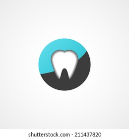 Tooth web icon on white background