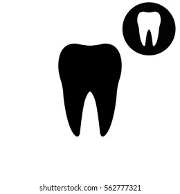 Tooth -  white vector icon