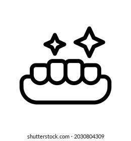 tooth whitening icon illustration vector graphic