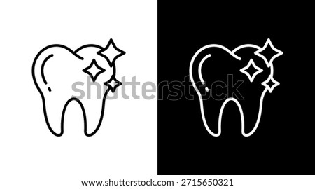 Tooth Whitening With Icon Set Design