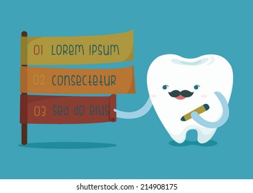 Tooth writing info of dental