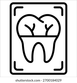 Tooth X-Ray Icon Element For Design