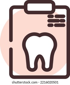 Rayo dental, ilustración, vector sobre un fondo blanco.