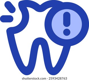 toothache blue style icon design