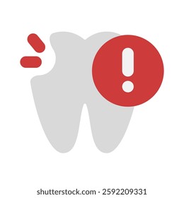 toothache colorful flat style icon