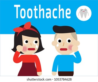 Toothache Concept Vector.
Oral Toothache Concept.
Sad Patient Suffering From Toothache.
Cartoon Vector illustration Eps10 flat design