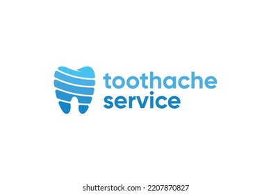 Toothache dent service logo symbol