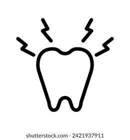 Toothache, Healthcare Outline Icon Logo Illustration. Healthcare Icon-set. Suitable For Web Design, Logo, App