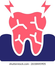 Toothache Icon Fill Vector Illustration