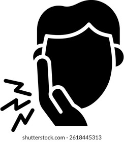 Toothache Icon Glyph Vector Illustration
