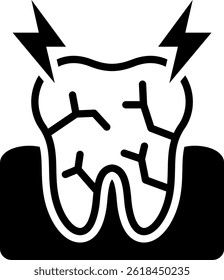 Toothache Icon Mixed Vector Illustration