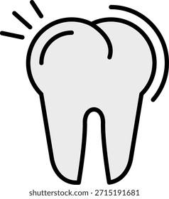Nuevo diseño creativo de iconos vectoriales de dolor de dientes