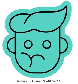 Icono de dolor de muelas e infección dental