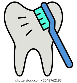 Icono de dolor de muelas e infección dental