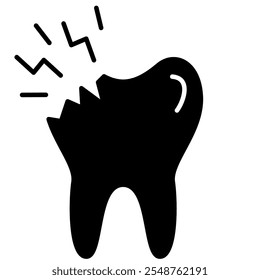 Ícone de dor de dente e infecção dentária