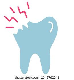Ícone de dor de dente e infecção dentária