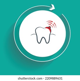 toothache treatment recovery icon vector design