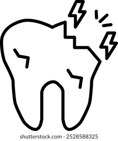 Icono detallado de la Ilustración vectorial del dolor de dientes
