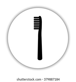 Toothbrush -  black vector icon