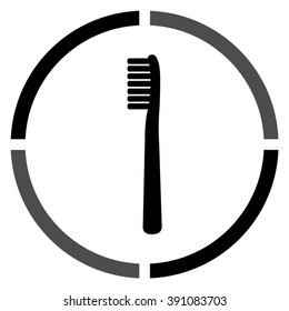 Toothbrush -  black vector icon