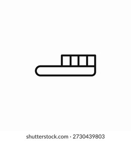 toothbrush with bristles icon sign vector